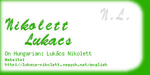 nikolett lukacs business card