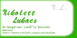 nikolett lukacs business card